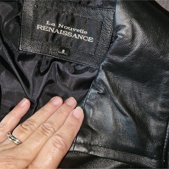 LA NOUVELLE RENAISSANCE. NWT WOMENS LEATHER MOTO JACKET - Picture 13 of 15